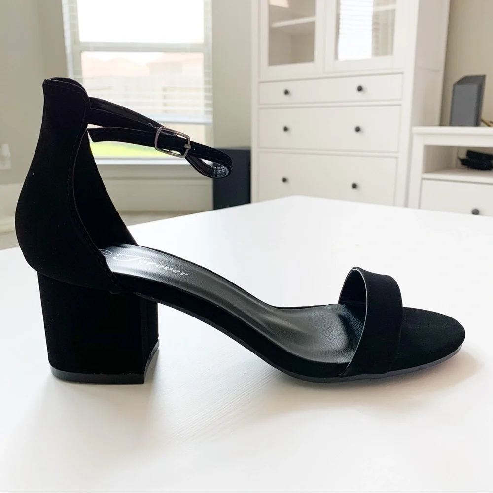 Forever Black NUB Heels Nataly-06 - Picture 2 of 9